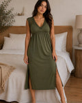 Women's Olive Green Lace Nightdress