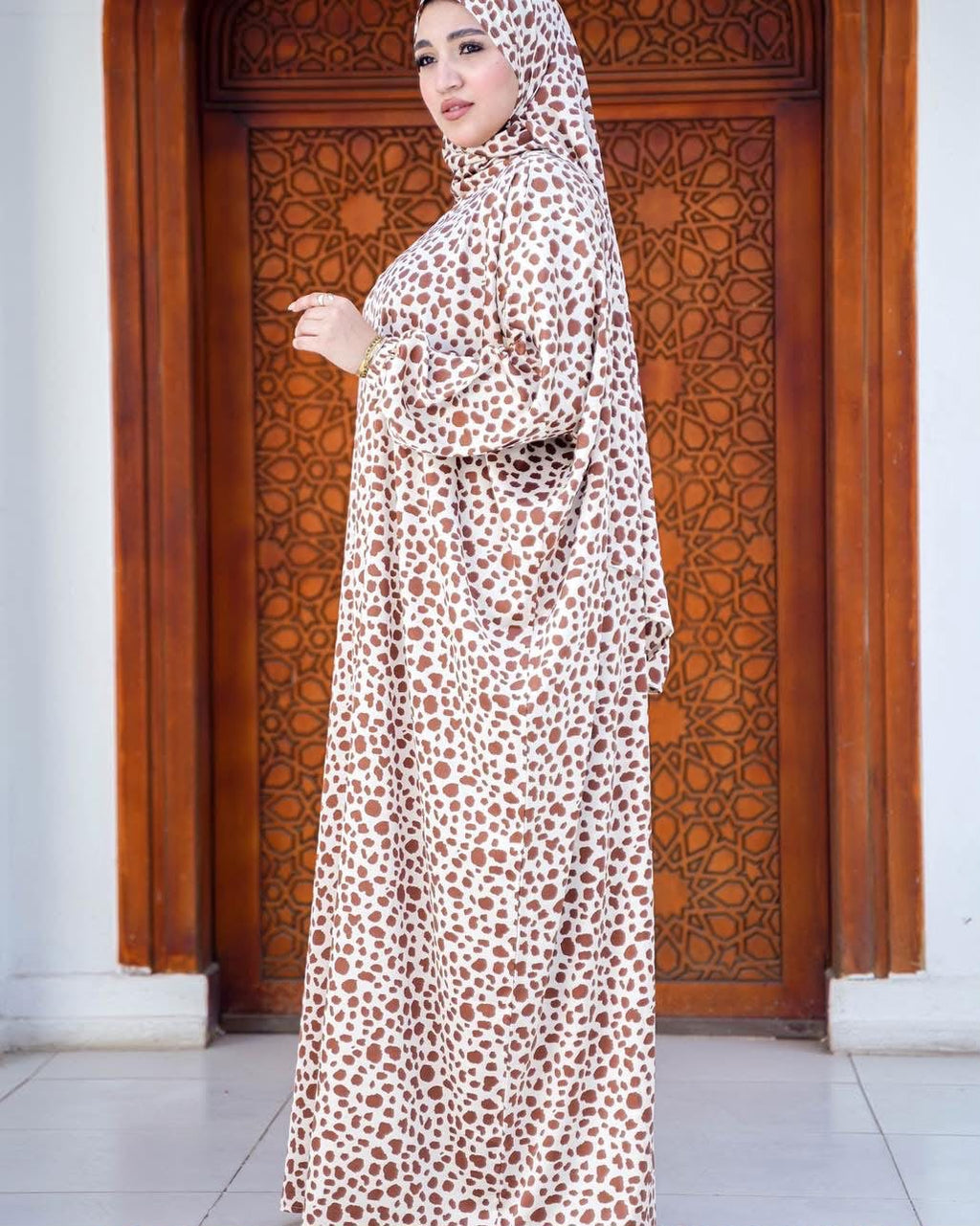 Women's Leopard Print Satin Isdal