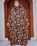 عباية صلاة مشجرة أسود في برتقالي 🖤🧡