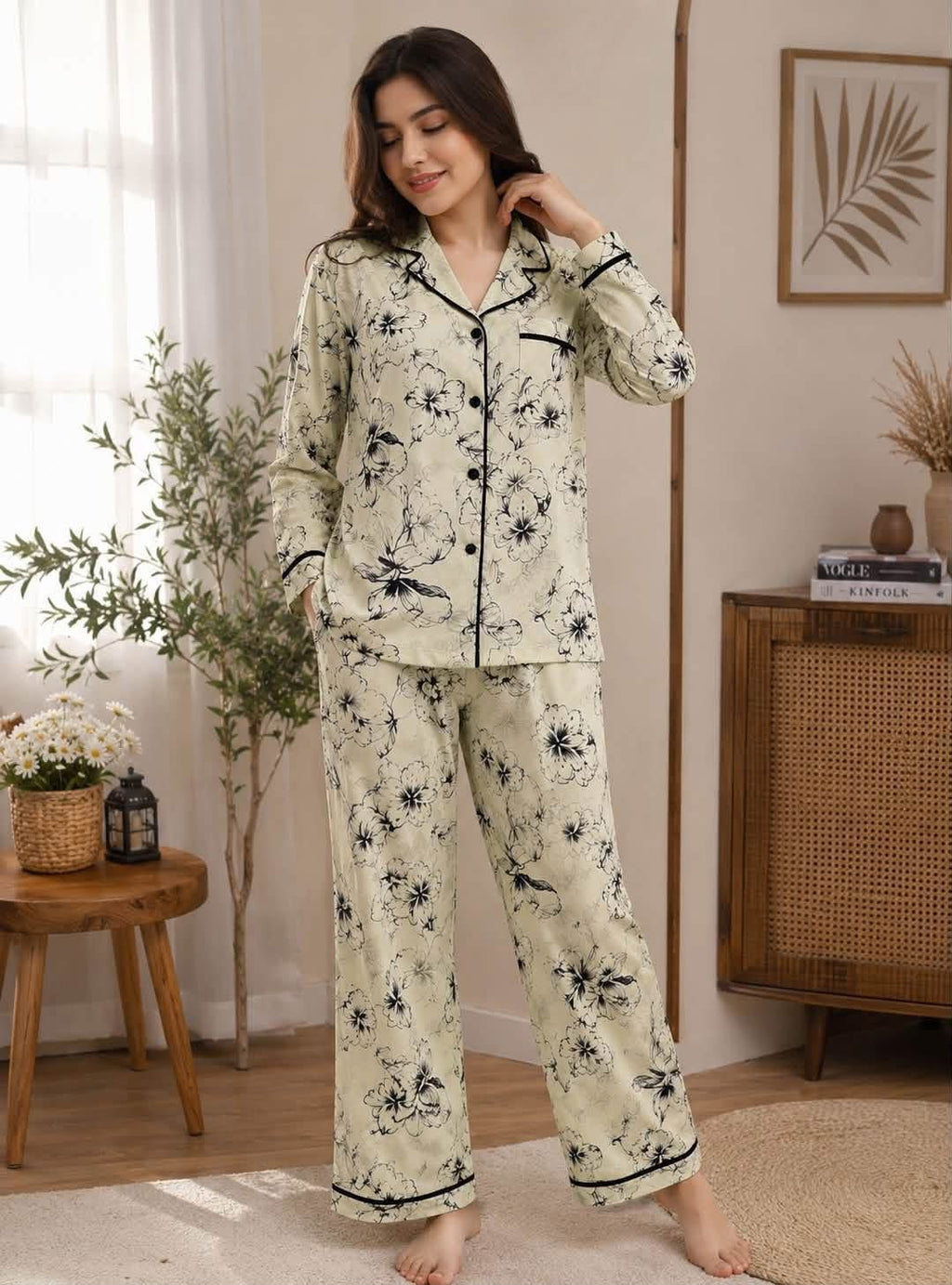 Women’s Floral Print Pajama Set