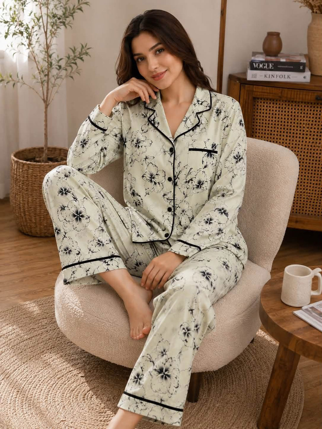 Women’s Floral Print Pajama Set
