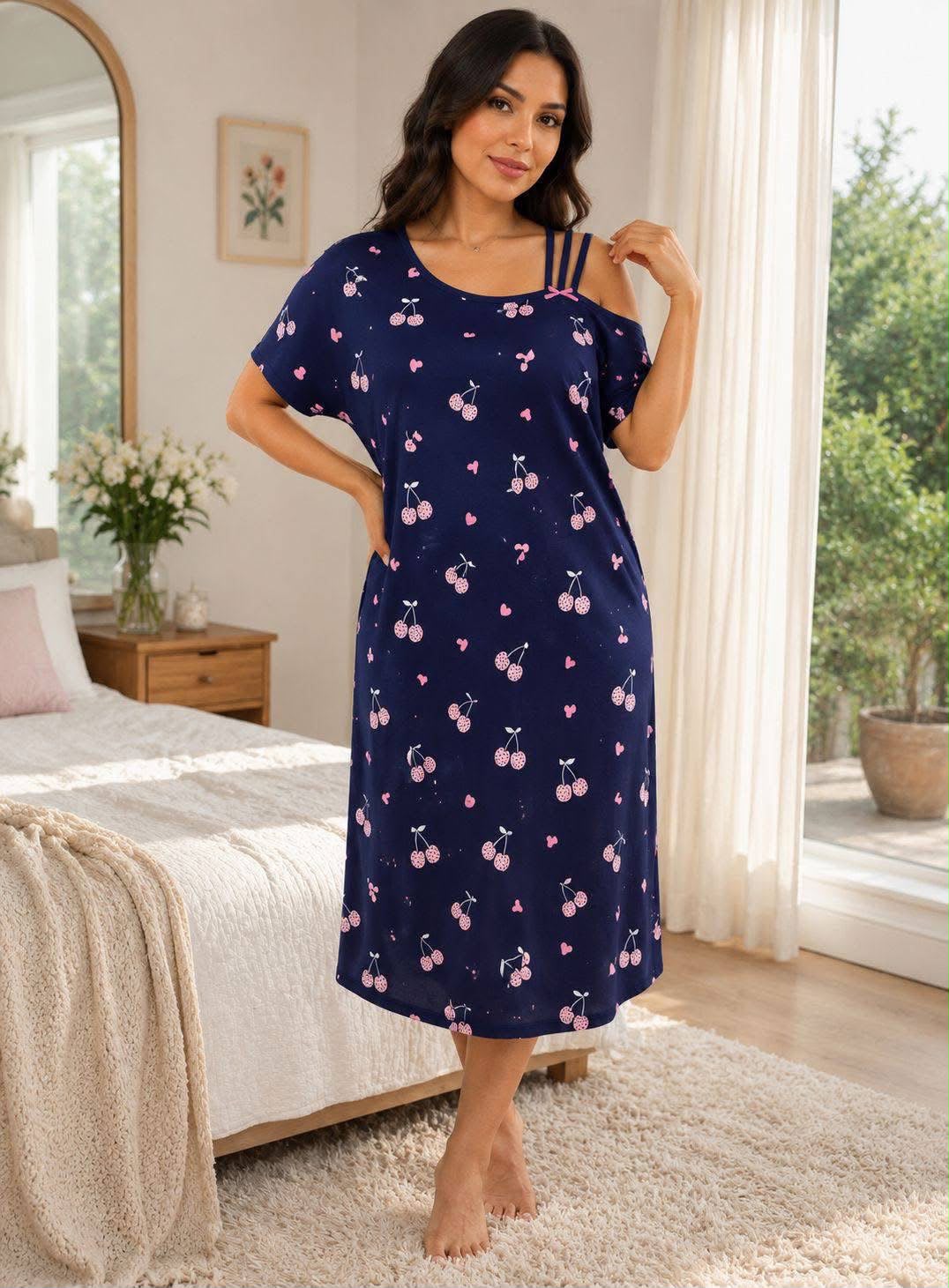 Women's Cherry Print Nightdress