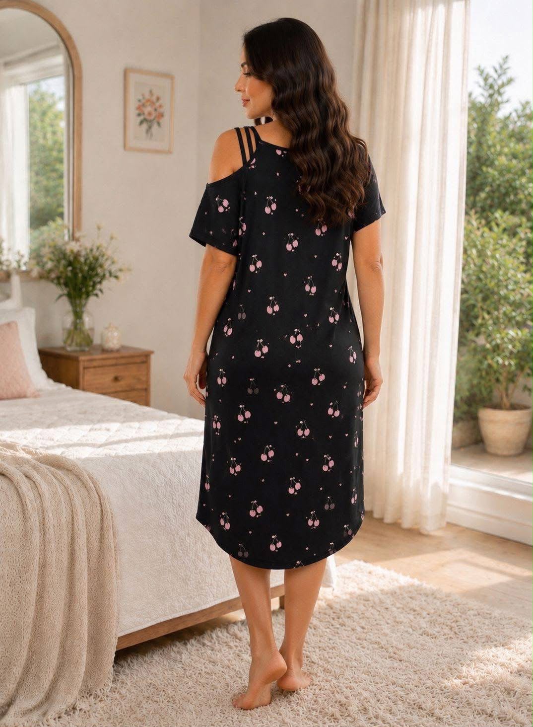 Women's Cherry Print Nightdress