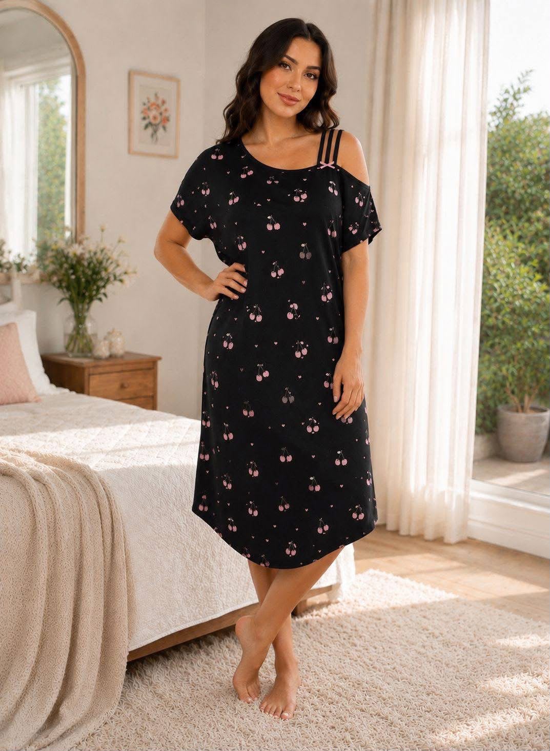 Women's Cherry Print Nightdress