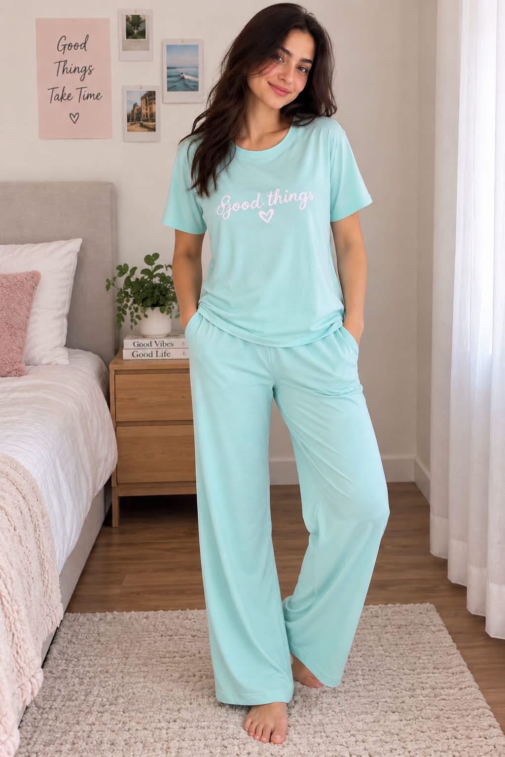 Women's Mint Green Good Things Pajama Set